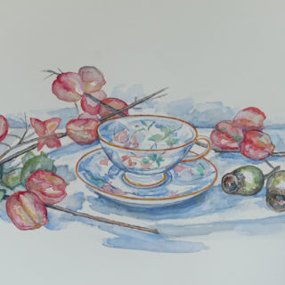 Tea Cup with Seed Pods and Gum Nuts 2020